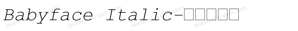 Babyface Italic字体转换